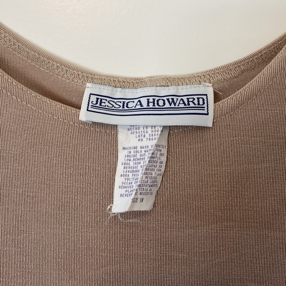 ☀️☀️ Jessica Howard women’s size 10 sand-colored ankle-length dress - Picture 3 of 4